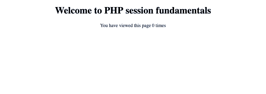 Welcome to PHP session fundamentals: count does not update without session.