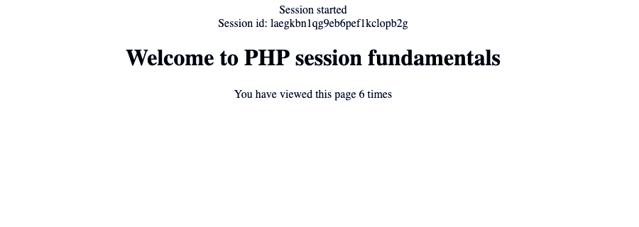 Welcome to PHP session fundamentals: session variables.